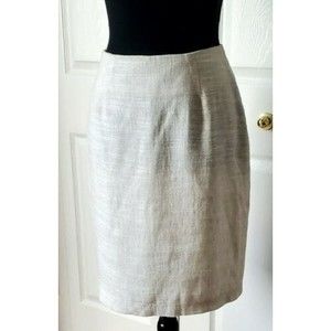 Marnie West Vintage Ivory A-line Pencil Skirt Lined Knee Length Sz 5/6